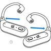 KZ AZ09 juodas - Keičiamas „Bluetooth“ modulis su ausų kabliuku ausinėms, juodas