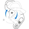 KZ AZ09 juodas - Keičiamas „Bluetooth“ modulis su ausų kabliuku ausinėms, juodas