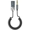 Mašininis AUX (3.5m) - Bluetooth 5.0 audio adapteris USAMS, juodas