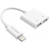 USB adapteris „Borofone Lightning“ – „Lightning x2“ Baltas (6931474739605)