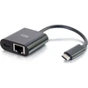 Adapteris USB C2G USB-C - RJ-45 + USB-C Juodas (82408)