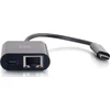 Adapteris USB C2G USB-C - RJ-45 + USB-C Juodas (82408)