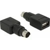 USB adapteris Delock 65898 USB - PS / 2 Juodas (65898)