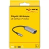 DeLOCK 81570, USB C tipo, RJ-45, 0,15 m, antracito spalvos