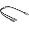 Adapteris USB Delock Headset Adapteris USB Type-C™ Wtyk DAC 24 Bit / 96 kHz Hi-Res do 2 x 3,5 mm 3 Pin Lizdas jack (66616)