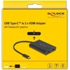 Adapteris USB Delock 64309 USB-C - HDMI x2 Juodas (64309)