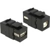 Delock Keystone USB2.0 A moteriška > USB2.0 B moteriška juoda
