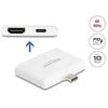 Adapteris USB Delock USB-C - HDMI + USB-C Baltas (61087)