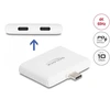 Adapteris USB Delock USB-C - USB-C x2 Baltas (61088)