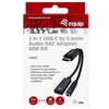 Adapteris USB Equip USB-C-> 3-Pin 3.5mm St/Bu DAC 0.12m juoda (133470)