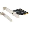 Exsys IO Exsys PCIE3.0 x4 1xType- C USB 3.2 Gen2x2 (EX- 12011) LP rašalas. Žemo profilio SlotBlech