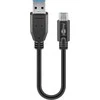 Wentronic Goobay USB 3.0 SuperSpeed kabelis > USB-C™, 0,15 m - USB 3.0 laidas (A tipas) > USB-C laidas (45247)