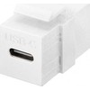 Goobay Modulis Keystone Złącze USB-C, USB 3.2 Gen 2 (10 Gbit/s), balta - Wersja kolorystyczna balta