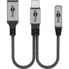 USB adapteris Goobay RB74524 USB-C – 3,5 mm lizdas + USB-C, juodas (RB74524)