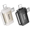 Adapteris OTG 2in1 USB C / Lightning to USB A Hoco UA31F juodas