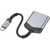 Adapteris AUX 2w1 USB C į USB C / Jack 3,5 mm Hoco 27W LS39 metalinis pilkas