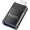 Adapteris Hoco UA17 Lightning to USB-A juodas