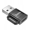 Adapteris OTG USB A to USB C Hoco 3A UA31D juodas
