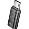 Adapteris USB C to Lightning Hoco UA36D transparent juodas