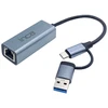 Adapteris USB Inca IUTP-01TX RJ-45 - USB-C + USB-A Mėlyna (IUTP-01TX)