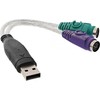 USB adapteris InLine USB - PS / 2 x2 Baltas (33386)