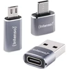 Adapteris USB Intenso 7600913 USB-A - USB-C | USB-C - MicroUSB Sidabrinė (7600913)