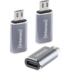 Adapteris USB Intenso USB-C - MicroUSB Pilka (7600213)