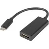 LANBERG AD-UC-HD-01 adapteris USB TYPE-C M -HDMI F 15cm Juodas