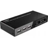 KVM Switch - LINDY 2 Prievadų HDMI 4K60, USB 2.0 ir Garso KVM Switch, Juodas