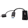 Tinklo Adapteris - LINDY USB 3.2 Gen 1 Gigabit Ethernet Konverteris, RJ45, USB A/C, Juodas