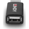 USB Adapteris - LINDY USB 2.0 Type A į A Duomenų Blokatorius, M/F, Juodas