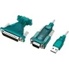 LOGILINK UA0042B USB2.0 kabelis USB-A/M į DB9/M + DB25/M Win11 1,3 m