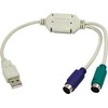 USB adapteris LogiLink USB - PS / 2 x2 Baltas (AU0004A)