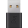 „USB adapteris Logitech 956-000169 USB-A - USB-C pilkas (956-000169)"
