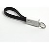 Logo USB kabelis (2.0), USB A M - microUSB (M), 0.2m, juoda, blister, breloczek na klucze, EOL