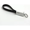 USB kabelis su logotipu (2.0), USB A M - microUSB (M), 0.2m, juodas, lizdinė plokštelė, raktų žiedas, EOL