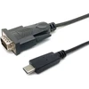 Kabelis USB Manhattan Adapteris USB-C na szeregowy DB9/RS232 PL2303GT 1 m Juodas (154499)