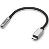 Marmitek 08374, Juoda, Sidabras, USB C, 3,5 mm, 0,15 m, Kištukas, Lizdas