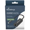 „MediaRange“ USB-C tinklo adapteris su RJ45 prievadu, 20 cm, juodas