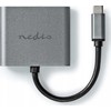 Nedis USB-C™ Adapteris USB 3.2 Gen 1 | USB-C™ Stecker | 2x HDMI™ | | 4K@30Hz | 0.10 m | Rund | Vernickelt | PVC | Juodas
