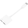 OEM adapteris AUX 2in1 C tipo (vyras) į C tipo (lizdas) / C tipo (lizdas) dėžutė baltas [DAC]