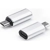 Oem Adapteris Typ C (female) to Micro USB (male) sidabrinis