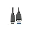 „PremiumCord“ kabelis USB-C – USB 3.0 A (2 kartos USB 3.2, 3A, 10 Gbit/s) 0,15 m