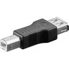 Goobay USB 2.0 male Type B, USB 2.0 female Type A, Juodas, USB B, USB A, Juodas