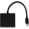 QOLTEC 50430 Qoltec Adapteris USB 3.1 typC Male / HDMI AF + USB AF + USB 3.1 typC juodas