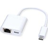 USB adapteris Roline USB-C - RJ-45 + USB-C, baltas (12.02.1100)