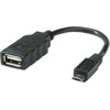 USB adapteris Roline ROLINE USB 2.0 Kabelis, USB 2.0 Micro B tipo BU, OTG 0,15 m (11.02.8311)