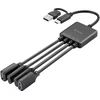 Adapteris USB Sandberg 136-81 USB-A + USB-C - 2X USB-A +2X USB-C Juodas (136-81)