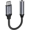 Adapteris ausinėms USB-C – minijack 3,5mm Tech-Protect Ultraboost juodos spalvos