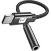 USB adapteris Techly USB-C - 3,5 mm lizdas Juodas (ICOC USBC-DAC24J)